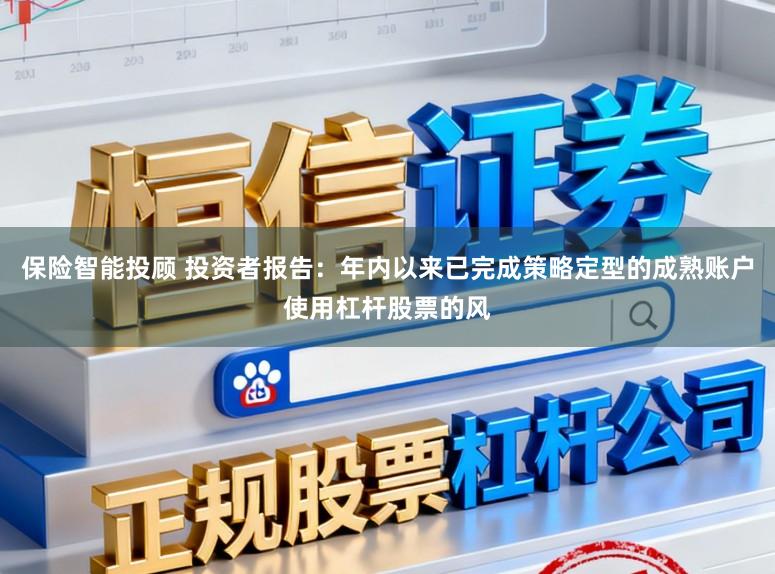 保险智能投顾 投资者报告：年内以来已完成策略定型的成熟账户使用杠杆股票的风