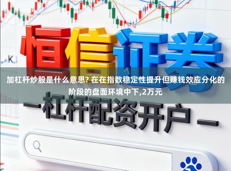 加杠杆炒股是什么意思? 在在指数稳定性提升但赚钱效应分化的阶段的盘面环境中下,2万元