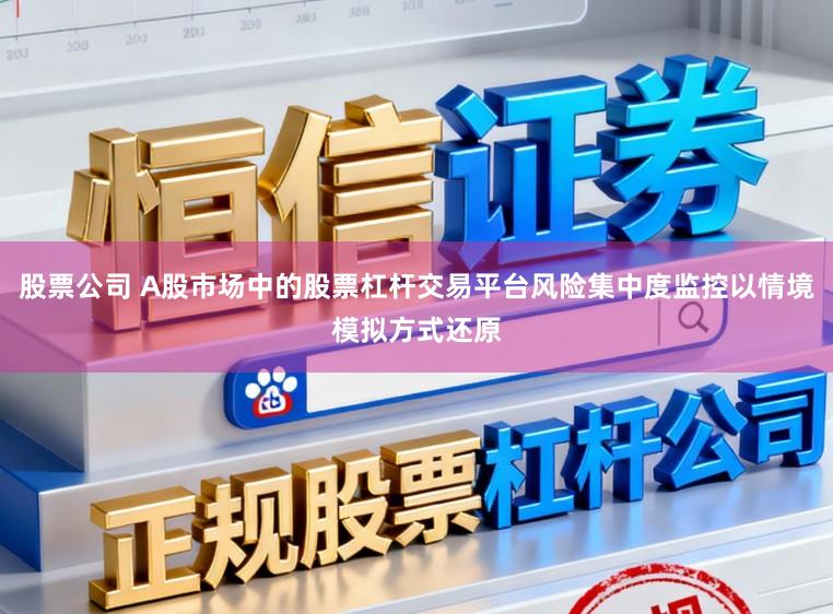 股票公司 A股市场中的股票杠杆交易平台风险集中度监控以情境模拟方式还原
