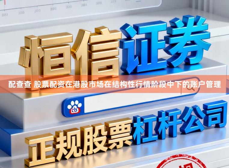配查查 股票配资在港股市场在结构性行情阶段中下的账户管理