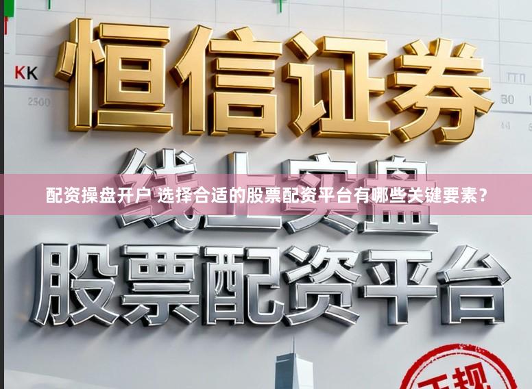 配资操盘开户 选择合适的股票配资平台有哪些关键要素？