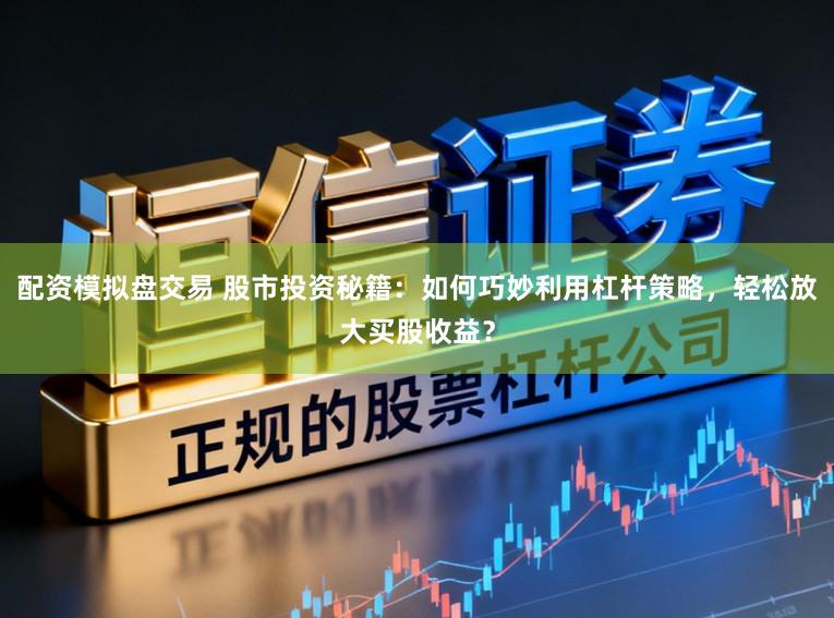 配资模拟盘交易 股市投资秘籍：如何巧妙利用杠杆策略，轻松放大买股收益？